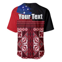 Samoa Flag Day Baseball Jersey Siapo Pattern and Ula Fala LT03 - Polynesian Pride