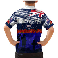 New Zealand and Australia ANZAC Day Family Matching Mermaid Dress and Hawaiian Shirt Lest We Forget Red Poppy Flowers and Soldier LT03 - Polynesian Pride