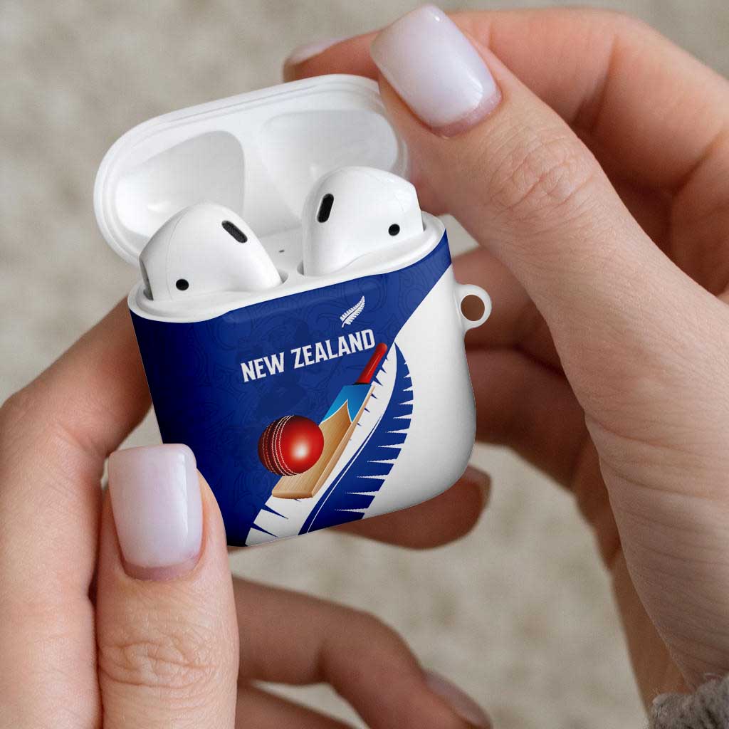 New Zealand Cricket AirPods Case Kiwi Birds Haka Dance Blue Fern Sporty Style