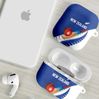 New Zealand Cricket AirPods Case Kiwi Birds Haka Dance Blue Fern Sporty Style