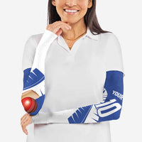 Custom New Zealand Cricket Arm Sleeves Kiwi Birds Haka Dance Blue Fern Sporty Style
