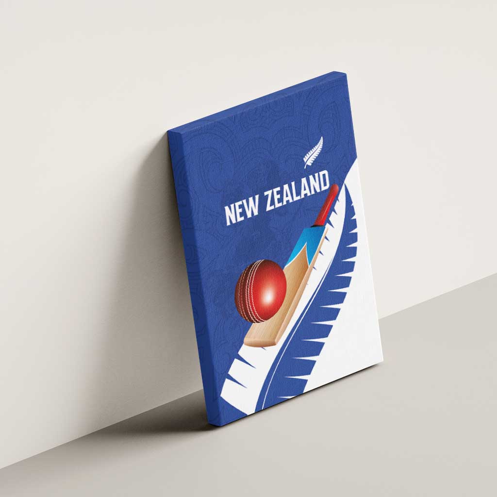 New Zealand Cricket Canvas Wall Art Kiwi Birds Haka Dance Blue Fern Sporty Style