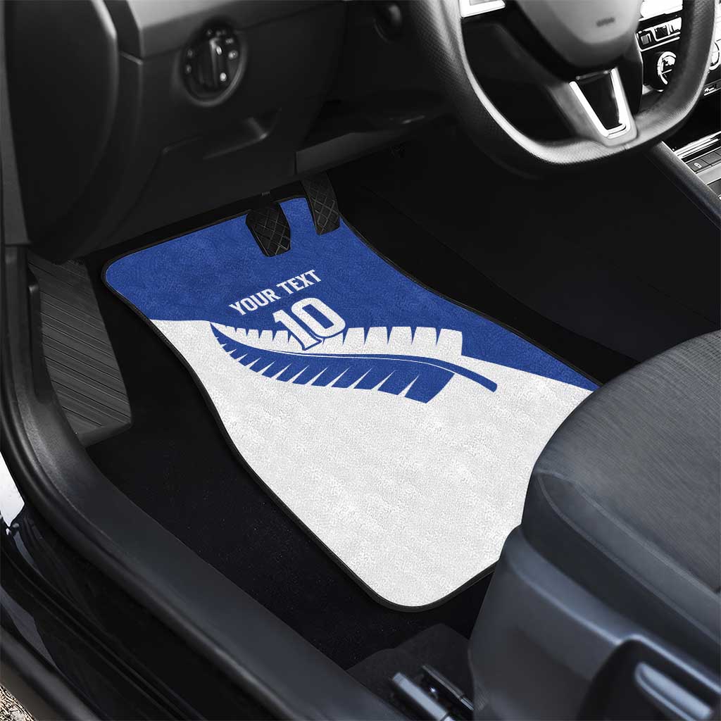 Custom New Zealand Cricket Car Mats Kiwi Birds Haka Dance Blue Fern Sporty Style