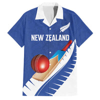 Custom New Zealand Cricket Family Matching Summer Maxi Dress and Hawaiian Shirt Kiwi Birds Haka Dance Blue Fern Sporty Style LT03 Dad's Shirt - Short Sleeve Blue - Polynesian Pride