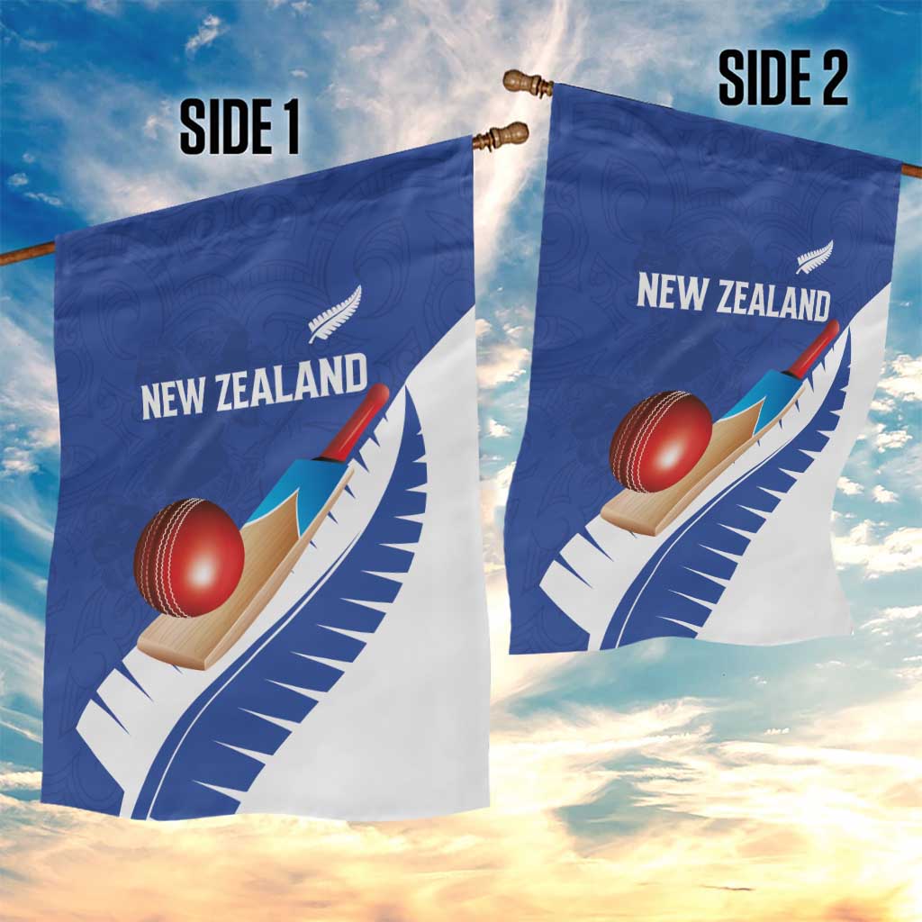 New Zealand Cricket Garden Flag Kiwi Birds Haka Dance Blue Fern Sporty Style