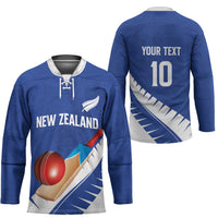 Custom New Zealand Cricket Hockey Jersey Kiwi Birds Haka Dance Blue Fern Sporty Style
