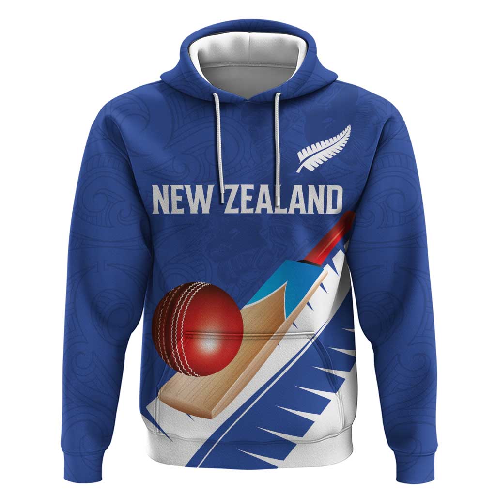 Custom New Zealand Cricket Hoodie Kiwi Birds Haka Dance Blue Fern Sporty Style