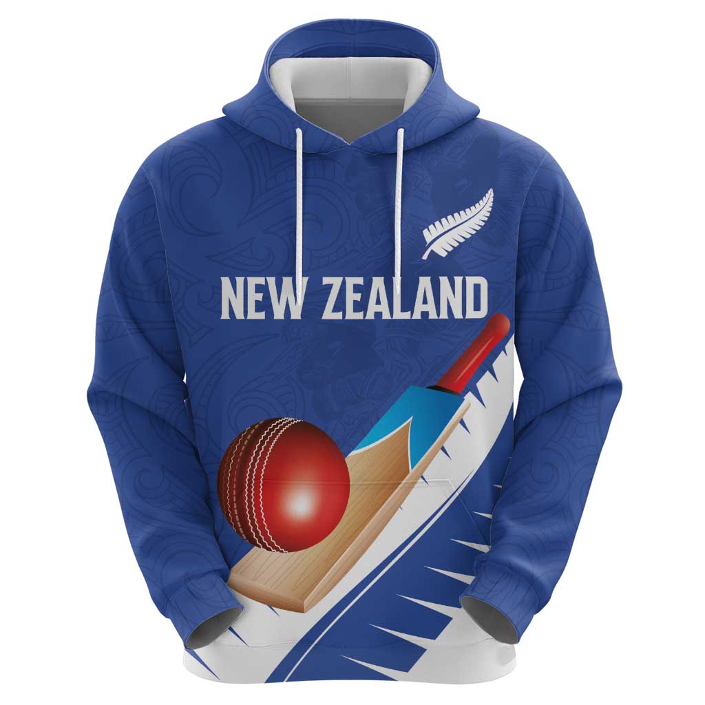 Custom New Zealand Cricket Hoodie Kiwi Birds Haka Dance Blue Fern Sporty Style