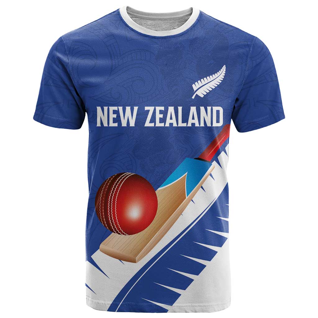 Custom New Zealand Cricket T Shirt Kiwi Birds Haka Dance Blue Fern Sporty Style