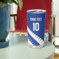 Custom New Zealand Cricket Tumbler Cup Kiwi Birds Haka Dance Blue Fern Sporty Style LT03 - Polynesian Pride
