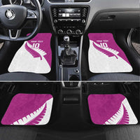 Custom New Zealand Cricket Car Mats Kiwi Birds Haka Dance Pink Fern Sporty Style