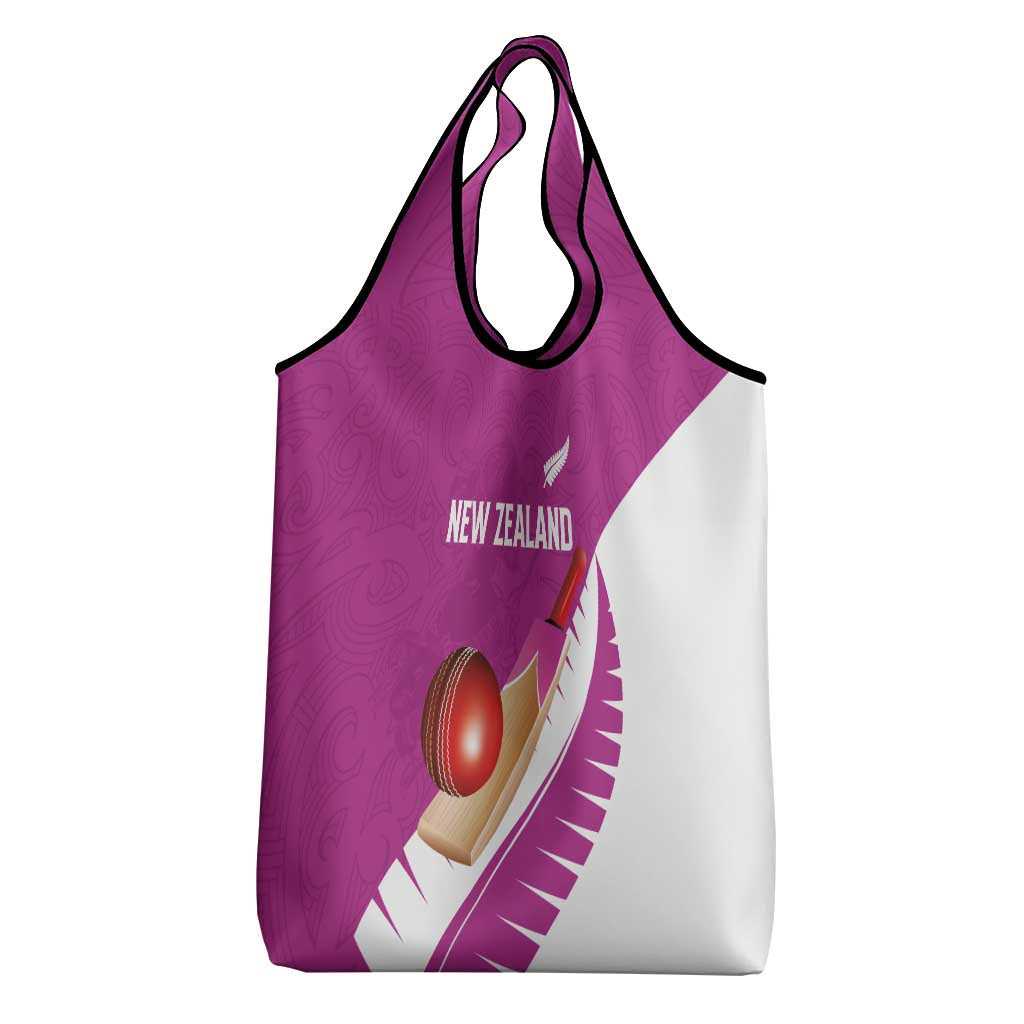 New Zealand Cricket Grocery Bag Kiwi Birds Haka Dance Pink Fern Sporty Style