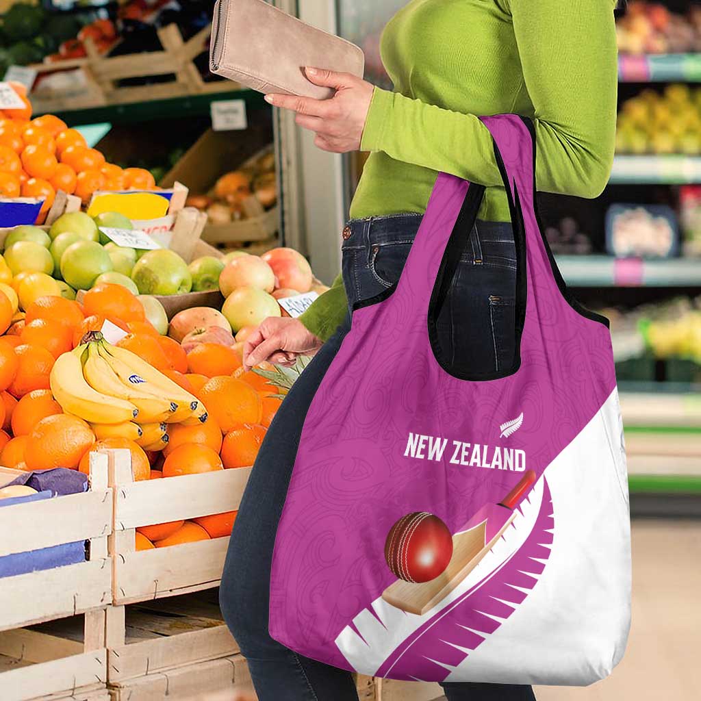 New Zealand Cricket Grocery Bag Kiwi Birds Haka Dance Pink Fern Sporty Style