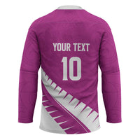 Custom New Zealand Cricket Hockey Jersey Kiwi Birds Haka Dance Pink Fern Sporty Style