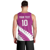 Custom New Zealand Cricket Men Tank Top Kiwi Birds Haka Dance Pink Fern Sporty Style