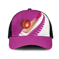 New Zealand Cricket Mesh Trucker Cap Kiwi Birds Haka Dance Pink Fern Sporty Style