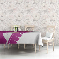 New Zealand Cricket Tablecloth Kiwi Birds Haka Dance Pink Fern Sporty Style
