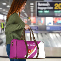New Zealand Cricket Travel Bag Kiwi Birds Haka Dance Pink Fern Sporty Style