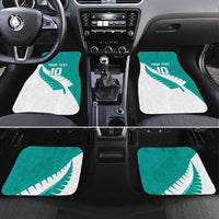 Custom New Zealand Cricket Car Mats Kiwi Birds Haka Dance Turquoise Fern Sporty Style