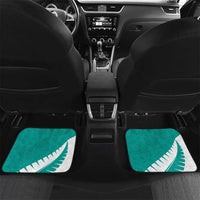 Custom New Zealand Cricket Car Mats Kiwi Birds Haka Dance Turquoise Fern Sporty Style