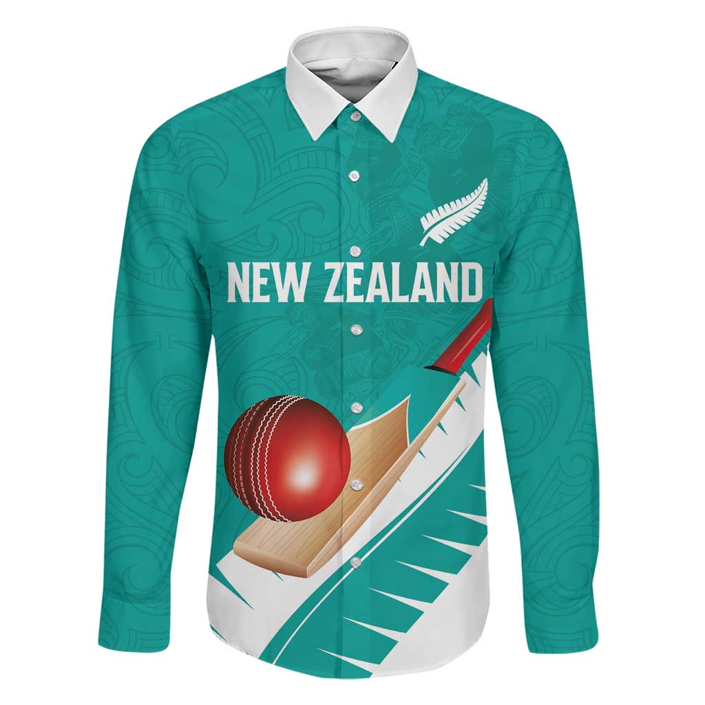 Custom New Zealand Cricket Family Matching Puletasi and Hawaiian Shirt Kiwi Birds Haka Dance Turquoise Fern Sporty Style