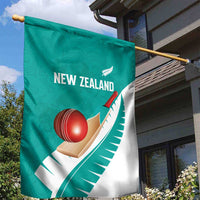 New Zealand Cricket Garden Flag Kiwi Birds Haka Dance Turquoise Fern Sporty Style