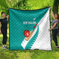 New Zealand Cricket Quilt Kiwi Birds Haka Dance Turquoise Fern Sporty Style
