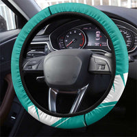 New Zealand Cricket Steering Wheel Cover Kiwi Birds Haka Dance Turquoise Fern Sporty Style