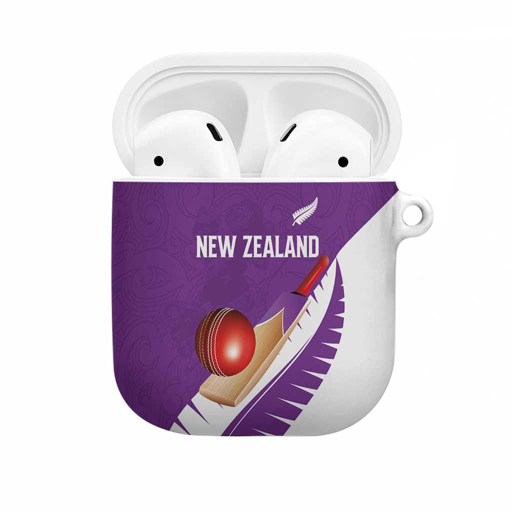 New Zealand Cricket AirPods Case Kiwi Birds Haka Dance Purple Fern Sporty Style