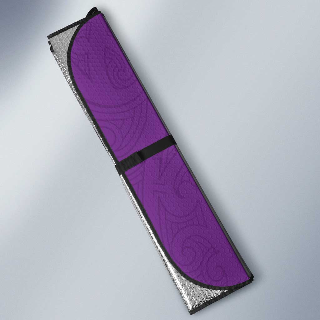 New Zealand Cricket Auto Sun Shade Kiwi Birds Haka Dance Purple Fern Sporty Style