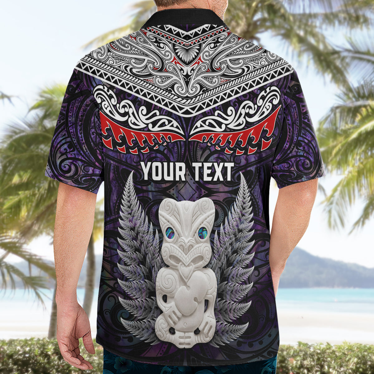 New Zealand Hei Tiki Hawaiian Shirt Maori Purple Papua Shell Pattern LT03 - Polynesian Pride