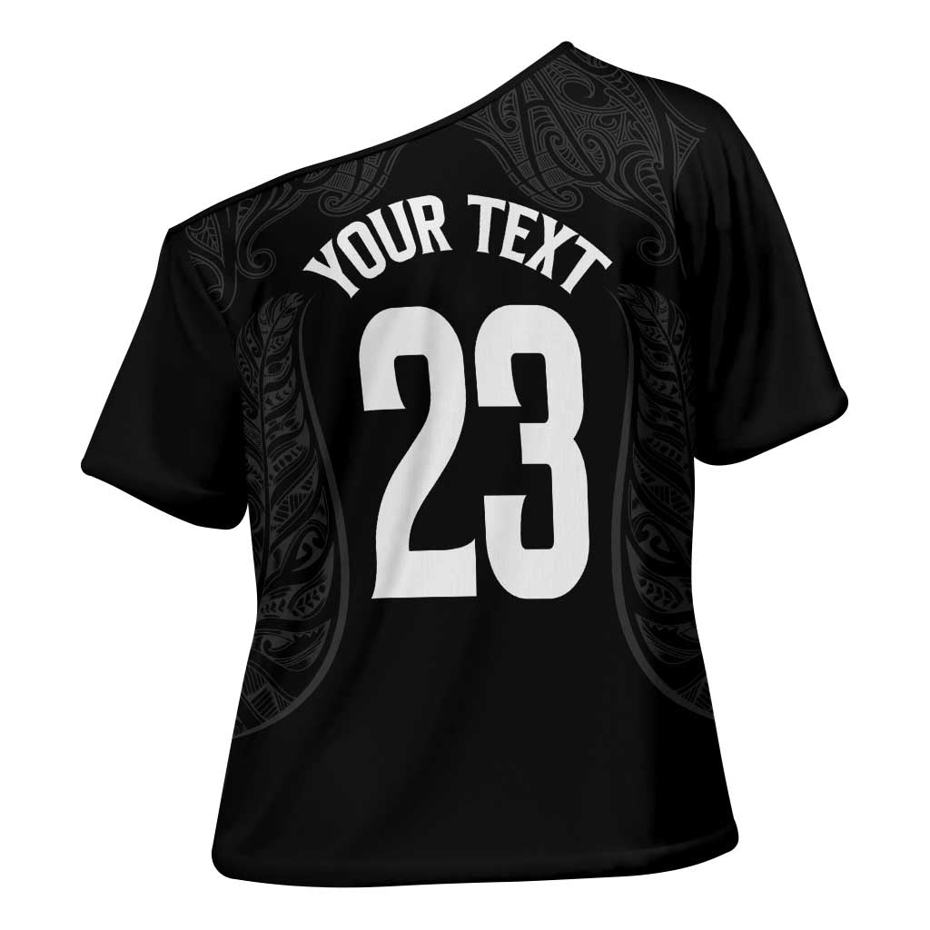 New Zealand Basketball Ta Moko Tribal Custom Cross Shoulder Shirt LT03 - Polynesian Pride