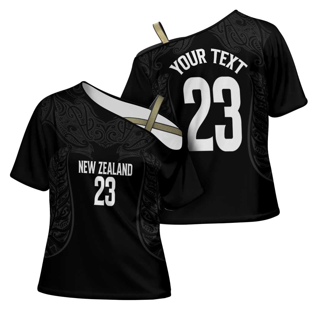 New Zealand Basketball Ta Moko Tribal Custom Cross Shoulder Shirt LT03 - Polynesian Pride