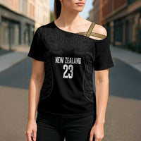 New Zealand Basketball Ta Moko Tribal Custom Cross Shoulder Shirt LT03 - Polynesian Pride