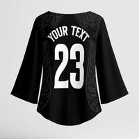 New Zealand Basketball Ta Moko Tribal Custom Kimono Sleeve Blouse LT03 - Polynesian Pride