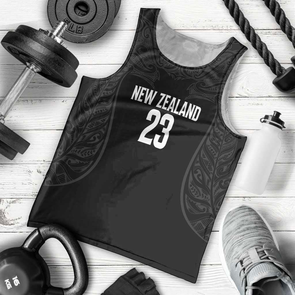 New Zealand Basketball Ta Moko Tribal Custom Men Tank Top