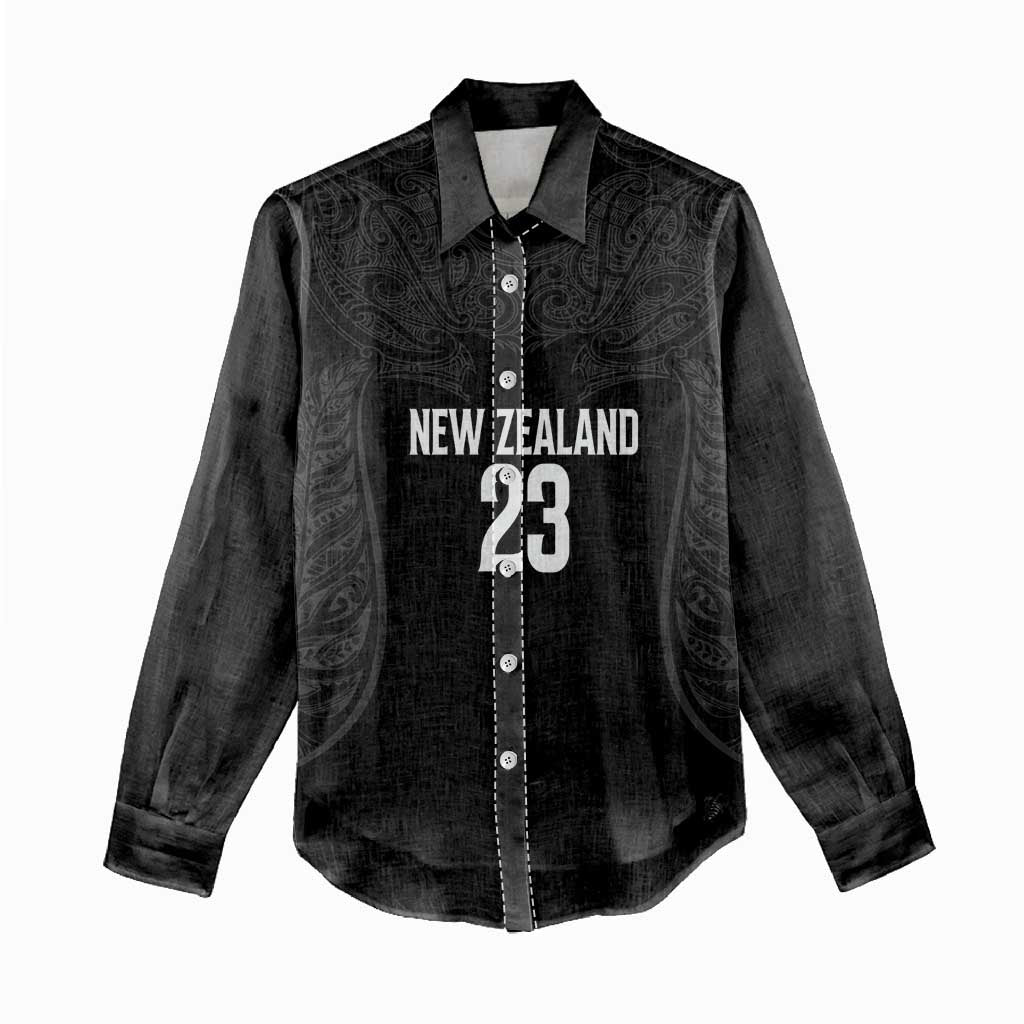 New Zealand Basketball Ta Moko Tribal Custom Women Casual Shirt