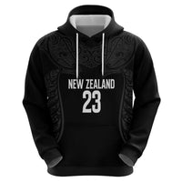 New Zealand Basketball Ta Moko Tribal Custom Zip Hoodie