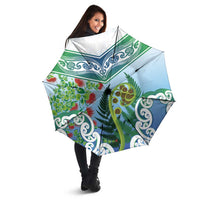 Aotearoa New Zealand Natural Plants Umbrella Pohutukawa with Silver Ferns Koru Frond Maori Tattoos