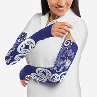 New Zealand Sea Animals with Maori Tribal Tattoo Arm Sleeves Blue Color LT03 - Polynesian Pride