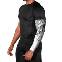 New Zealand Sea Animals with Maori Tribal Tattoo Arm Sleeves White Color LT03 - Polynesian Pride