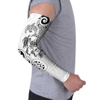 New Zealand Sea Animals with Maori Tribal Tattoo Arm Sleeves White Color LT03 - Polynesian Pride