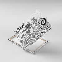 New Zealand Sea Animals with Maori Tribal Tattoo Canvas Wall Art White Color LT03 With Frame White - Polynesian Pride