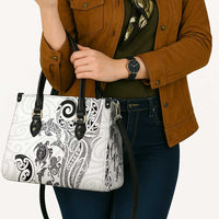 New Zealand Sea Animals with Maori Tribal Tattoo Leather Bag White Color LT03 - Polynesian Pride
