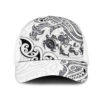 New Zealand Sea Animals with Maori Tribal Tattoo Mesh Trucker Cap White Color LT03 One Size White White - Polynesian Pride