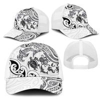 New Zealand Sea Animals with Maori Tribal Tattoo Mesh Trucker Cap White Color LT03 - Polynesian Pride
