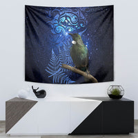 New Zealand Tui Bird Matariki Tapestry Maori New Year with Galaxy Fern