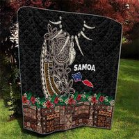 Samoa Siapo Polynesian Art Quilt Tropical Flowers and Tatau Pattern Brown