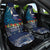 Samoa Siapo Polynesian Art Car Seat Cover Tropical Flowers and Tatau Pattern Navy