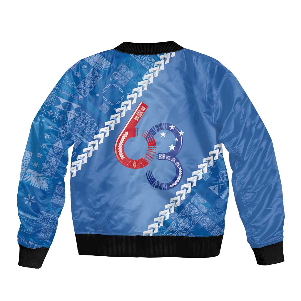 Samoa Independence Day Bomber Jacket Anniversary 63th-Siapo Art